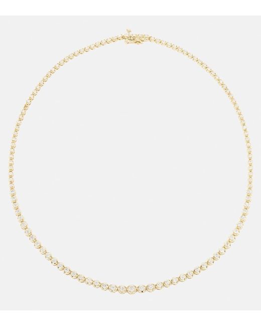 STONE AND STRAND Natural Halskette Let It Slide aus 10kt Gelbgold mit Diamanten