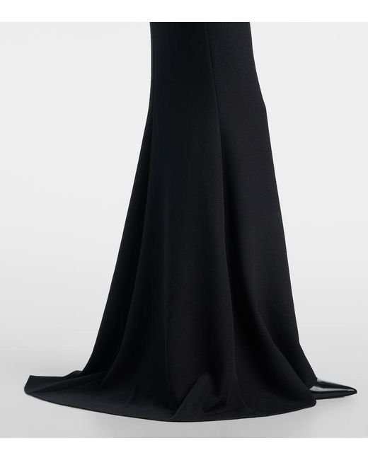 Safiyaa Black Draped Gown