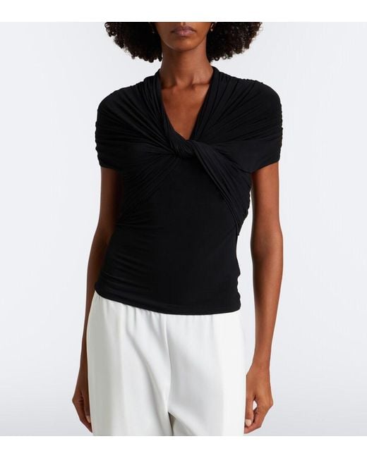 TOVE Black Hadara Gathered Top