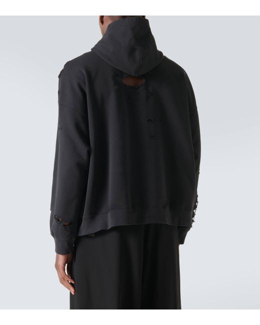 Sweat-shirt a capuche en coton a logo Balenciaga pour homme en coloris Black