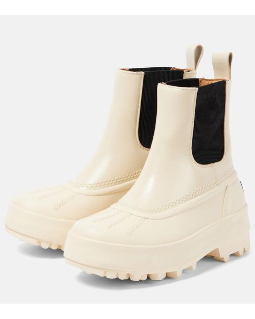 Proenza Schouler Natural X Sorel Caribou Leather Chelsea Boots
