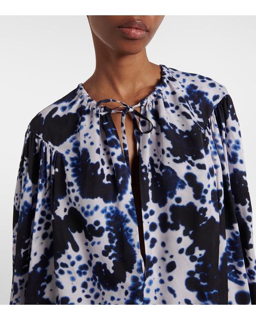 Dries Van Noten Blue Printed Blouse