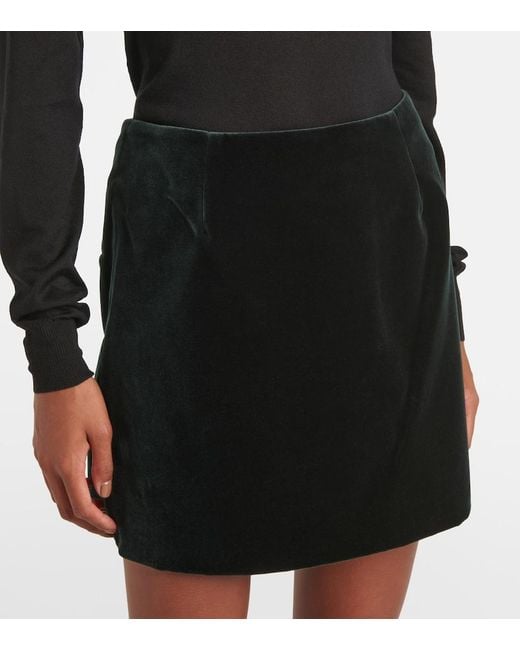 Blazé Milano Black Jealousy Cotton Velvet Miniskirt