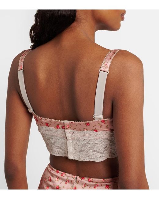 Dolce & Gabbana Pink Bh Aus Seide Und Baumwolle Mit Spitze