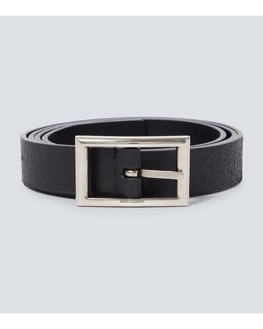Saint Laurent Black Leather Belt for men
