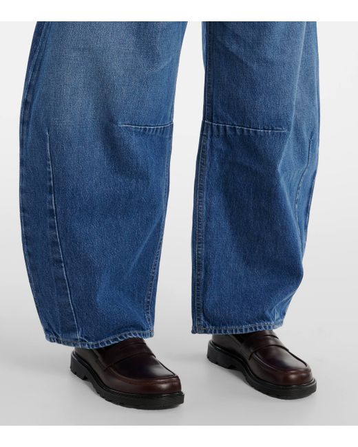 Citizens of Humanity Blue Horseshoe Wide-leg Jeans