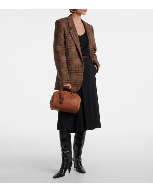 Saint Laurent Brown Sac De Jour Boston Small Leather Tote Bag