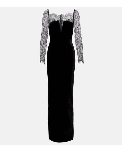 Roland Mouret Black Lace Gown