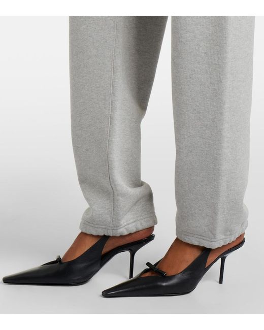 Victoria Beckham Gray Jules Cotton Jersey Sweatpants