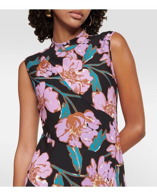 Vestido Largo Edie Floral Diane von Furstenberg de color White