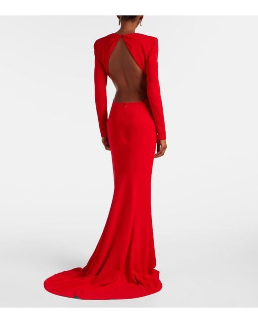 Stella McCartney Red Crepe Gown