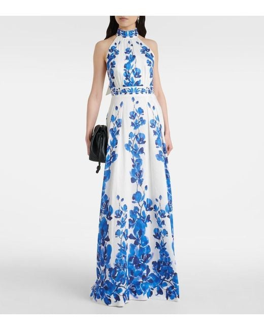 Rebecca Vallance Orchid Blues Floral Maxi Dress