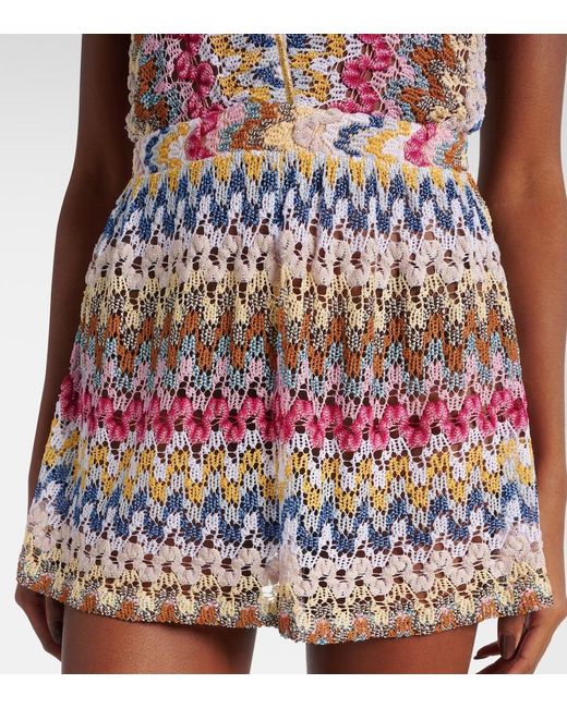 Missoni Red Zigzag Lame Romper