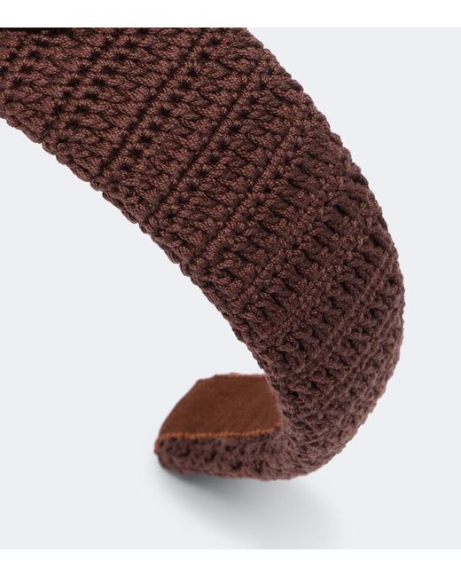 Prada Brown Crochet Headband