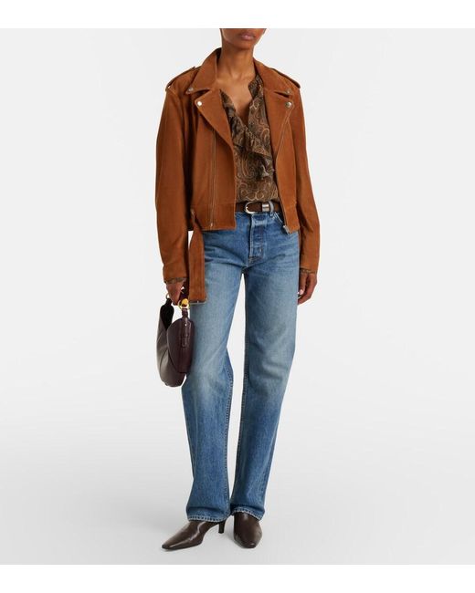 Nili Lotan Blue Briana Straight Jeans