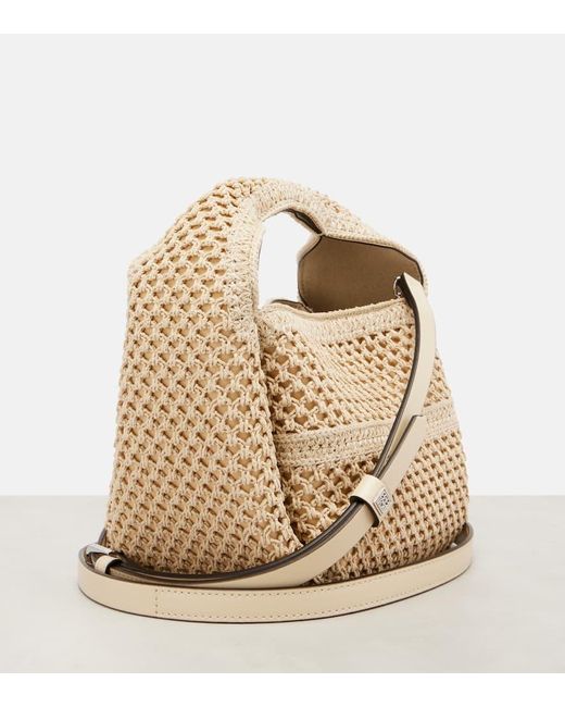 Totême  Natural Tote Bucket Petite Aus Haekelstrick