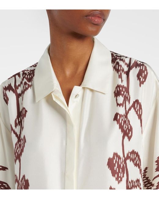 Asceno White Montauk Silk Twill Shirt