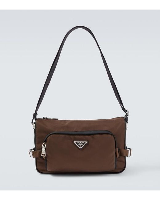 Prada Brown Re-Nylon Shoulder Bag for men