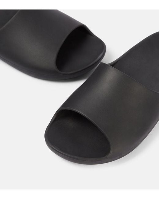 The Row Black Ama Rubber Slide Sandal
