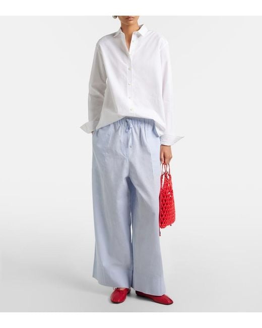 Staud Red Karla Beaded Top-Handle Bag