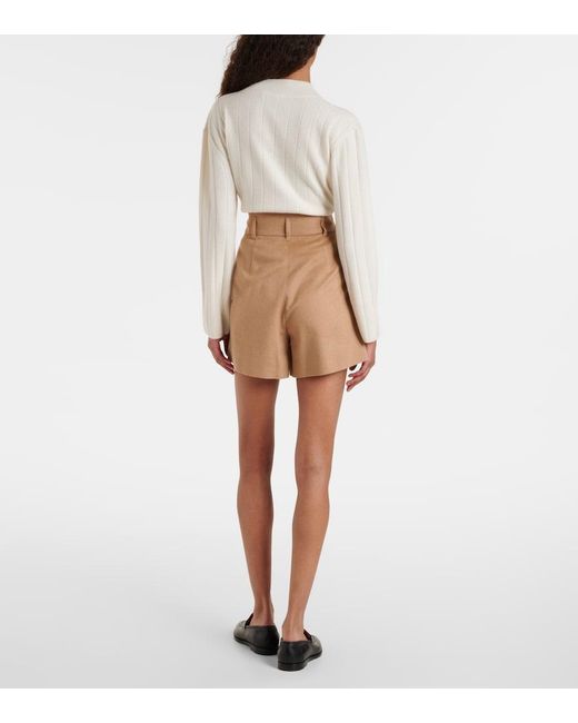 Max Mara Natural Wool Shorts