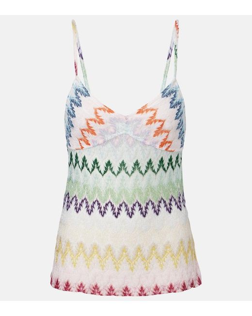 Missoni White Lame Camisole