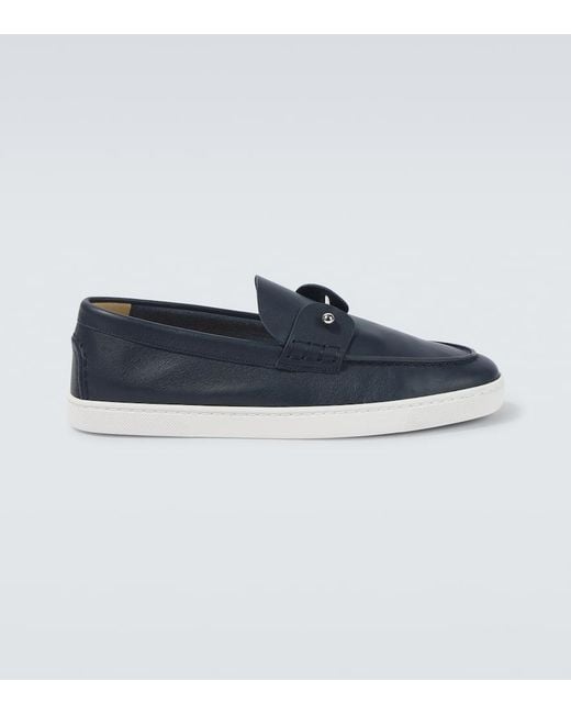 Christian Louboutin Slip-Ons Chambeliboat Aus Leder in Blue für Herren