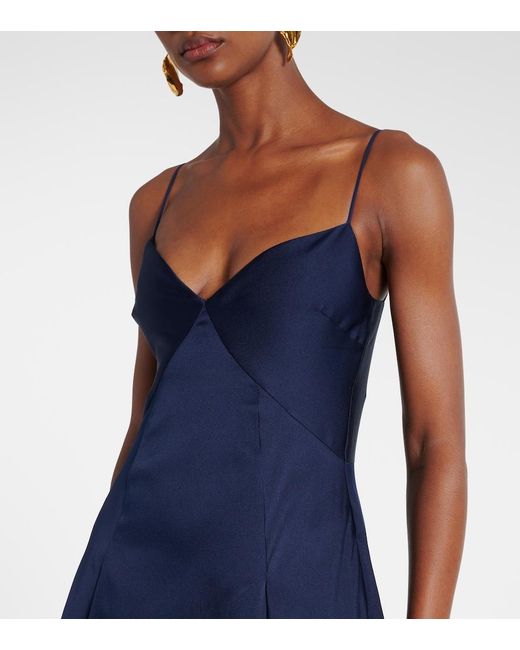 Roland Mouret Blue Taffeta Gown