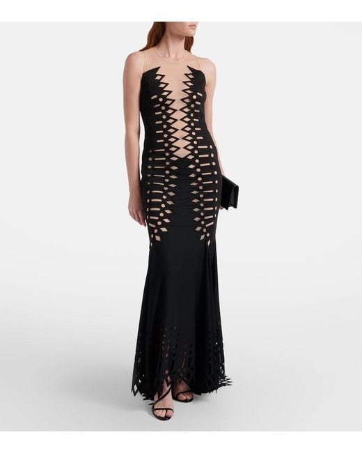 Blumarine Black Mesh Gown