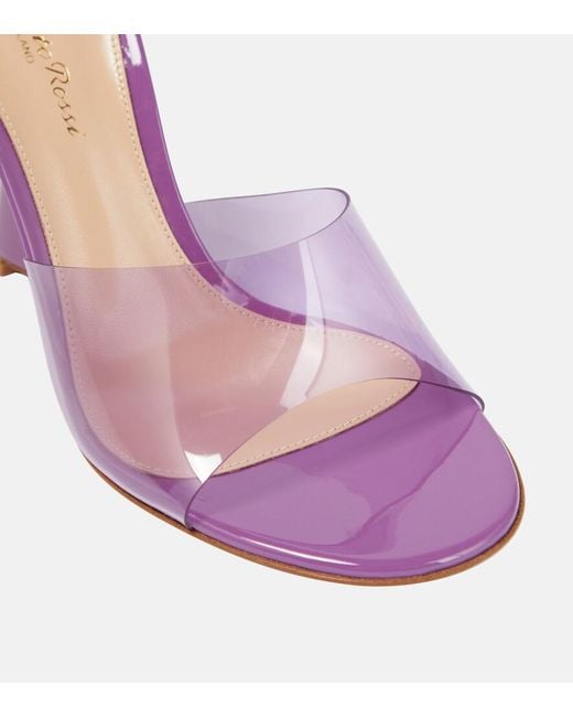 Gianvito Rossi Purple Futura 95 Pvc Wedge Mules