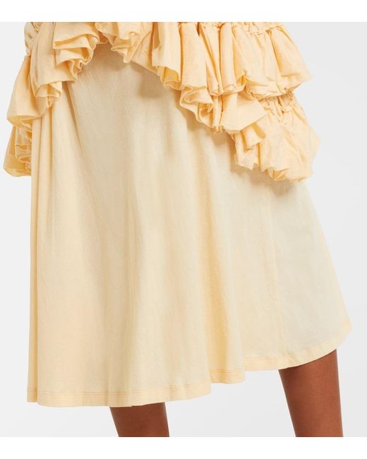 Dries Van Noten Natural Humairah Cotton Midi Skirt