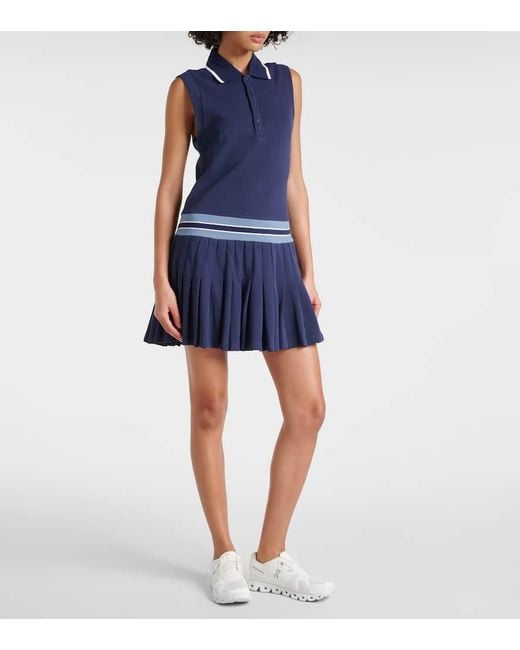 The Upside Blue Tennis Kleid Chelsea aus Baumwolle