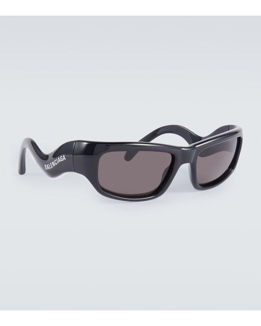 Balenciaga Gray Hamptons Rectangular Sunglasses for men