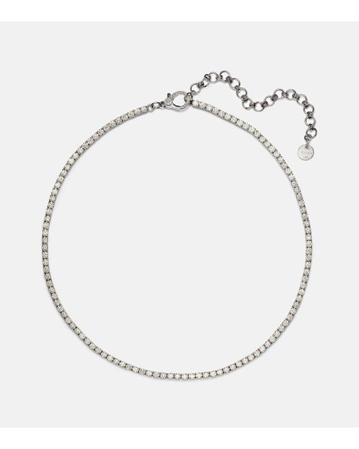 SHAY Metallic Thread 18Kt Choker With Diamonds