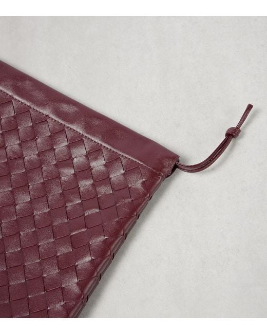 Bottega Veneta Red Dustbag Medium Leather Clutch