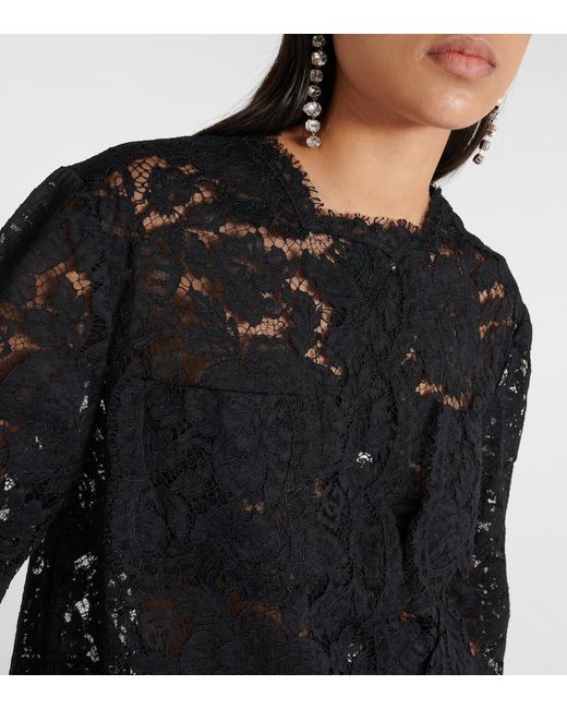 Blusa de encaje Dolce & Gabbana de color Black