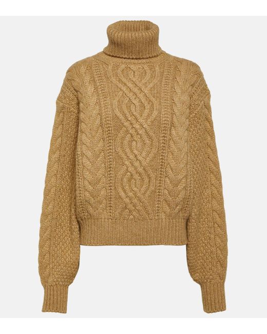 Loro Piana Natural Erdenet Cashmere And Mohair Turtleneck Sweater
