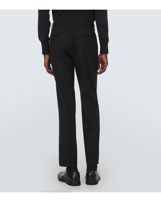 Dolce & Gabbana Black Wool-Blend Suit Pants for men