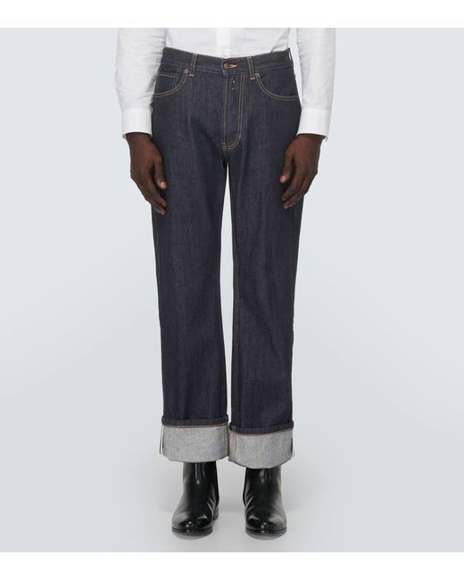 Jeans regular a vita bassa di Alexander McQueen in Blue da Uomo
