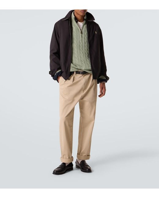 Polo Ralph Lauren Black Technical Bomber Jacket for men