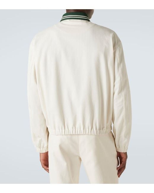 Ralph Lauren White Cotton And Cashmere Bomber Jacket for men