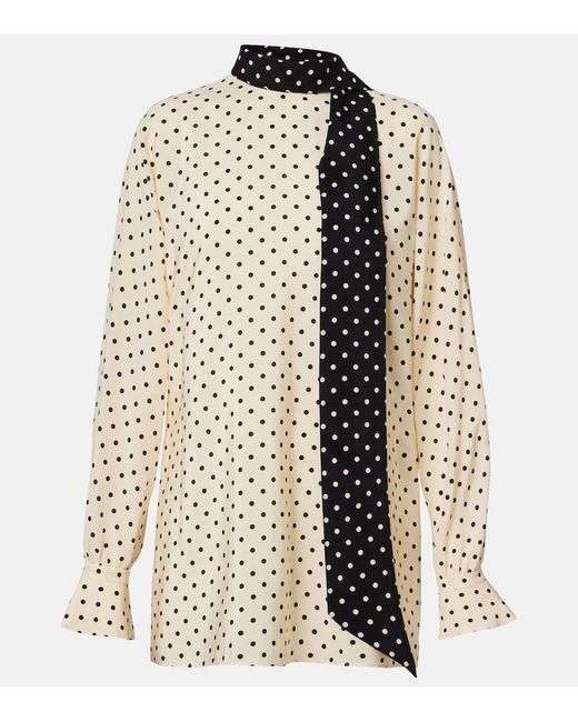 Valentino Natural Plusdepois Silk Crepe De Chine Blouse