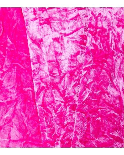 Versace Pink Velvet Gloves