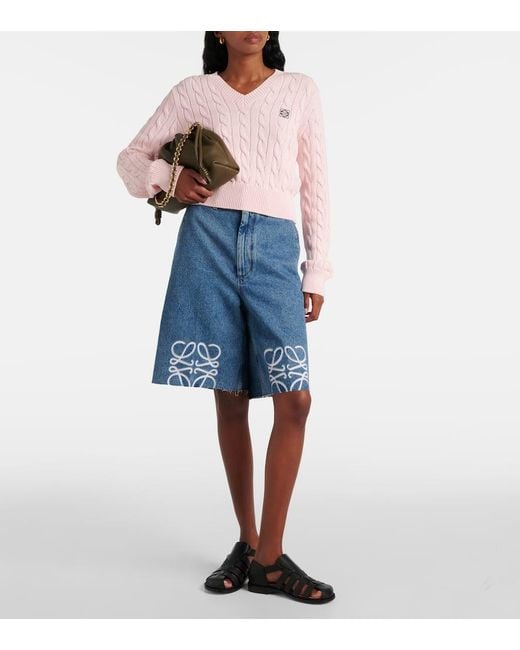 Borsa A Spalla Flamenco Medium di Loewe in Green