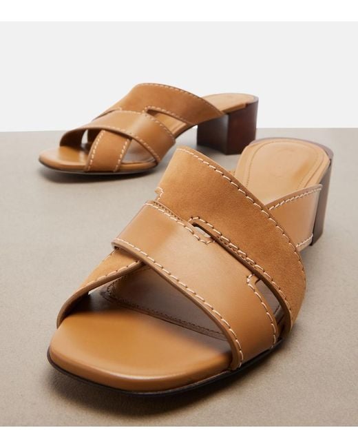 Tod's Brown Leather Sandals