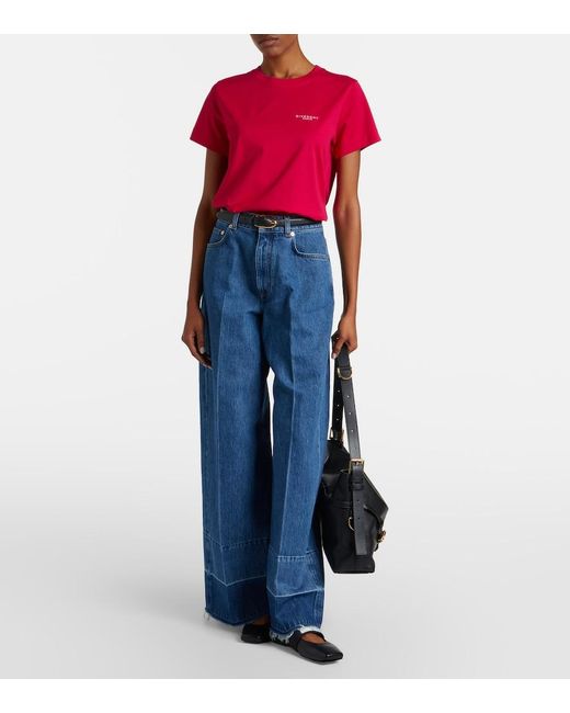 Givenchy Red Logo Cotton Jersey T-Shirt