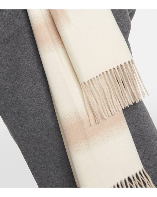 Loewe Natural Logo Wool And Cashmere Scarf