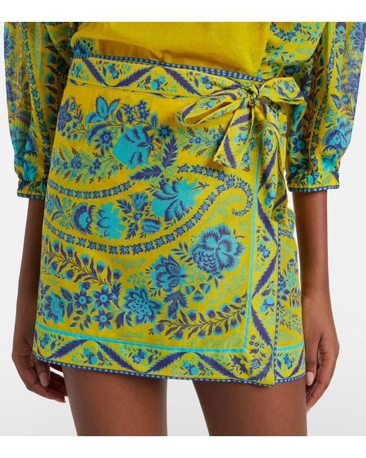 Etro Green Floral Cotton Beach Cover-Up