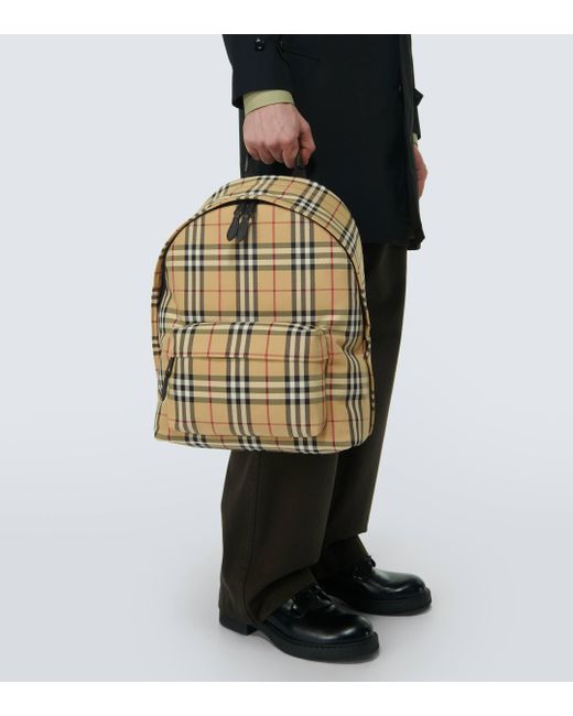 Burberry Metallic Check Backpack for men