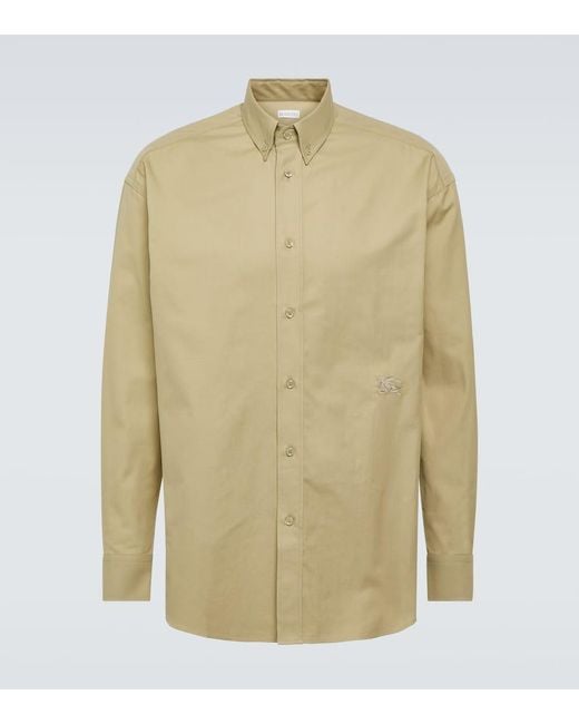 Camisa oxford de algodon con EKD Burberry de hombre de color Natural